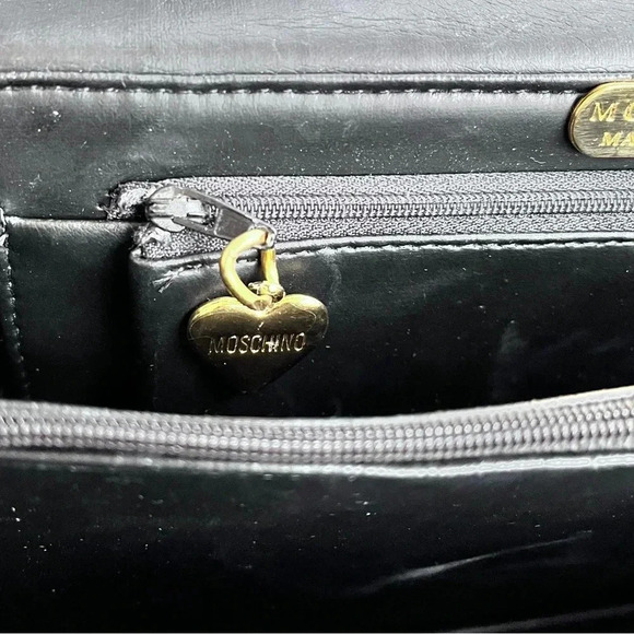 Vintage 90s Moschino Nylon And Leather Crossbody Bag Clutch - Picture 13 of 16